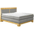 BOXSPRINGBETT 180/200 cm  in Silberfarben  - Silberfarben, Natur, Holz/Textil (180/200cm) - Linea Natura