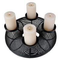 KERZENSTÄNDER - Schwarz, Lifestyle, Metall (29/28/12cm) - X-Mas