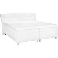 POLSTERBETT Matratze, gepolstertes Kopfteil, Lattenrost, Bettkasten, motorische Verstellbarkeit  in Weiß  - Silberfarben/Weiß, KONVENTIONELL, Textil/Metall (180/220cm) - Esposa