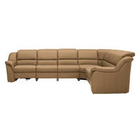 ECKSOFA  in Echtleder Cappuccino  324/260 cm  - Chromfarben/Cappuccino, KONVENTIONELL, Leder/Kunststoff (324/260cm) - Cantus