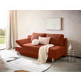 SCHLAFSOFA Flachgewebe Kupferfarben  - Chromfarben/Kupferfarben, Design, Holz/Textil (205/77-93/99cm) - Novel