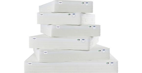 TASCHENFEDERKERNMATRATZE 120/200 cm Höhe ca. 23 cm  - Weiß, KONVENTIONELL, Textil (120/200cm) - Sleeptex