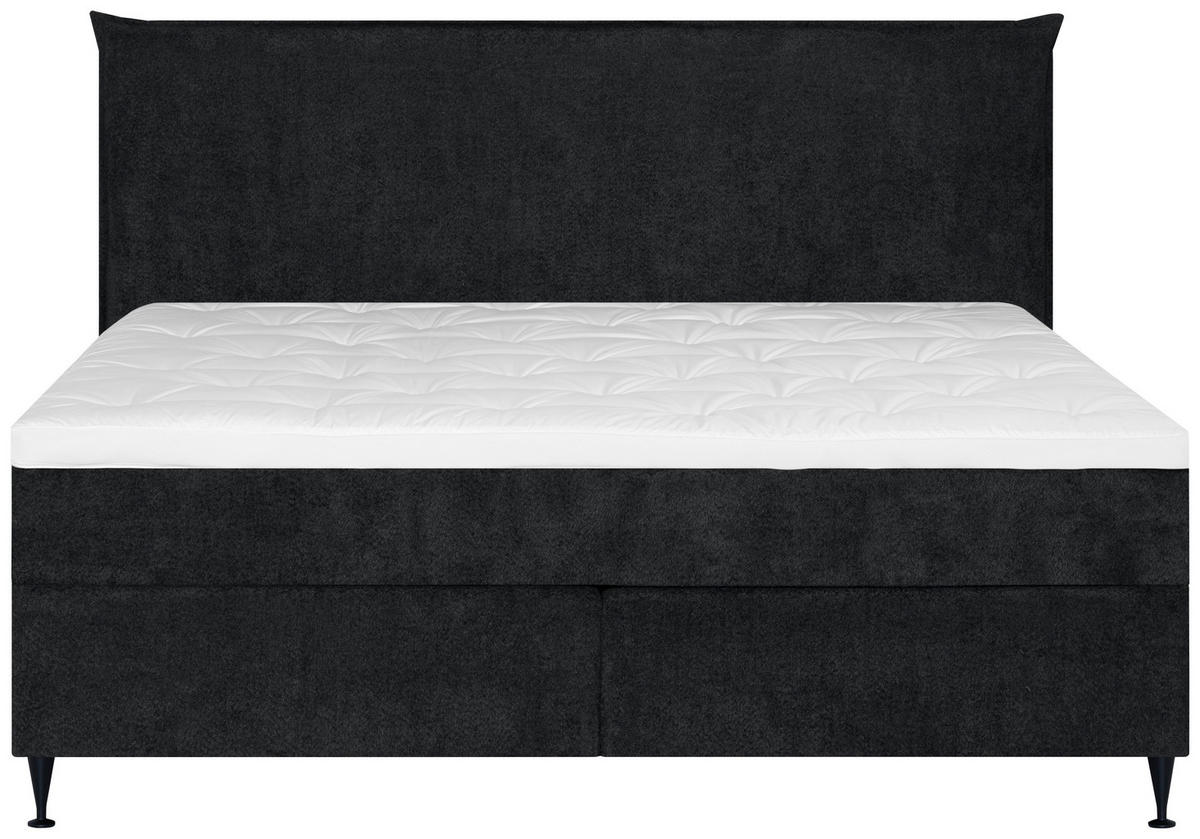 KONTINENTALSÄNG 210/210 cm  i mörkgrå  - mörkgrå/svart, Klassisk, metall/trä (210/210cm) - Ambiente