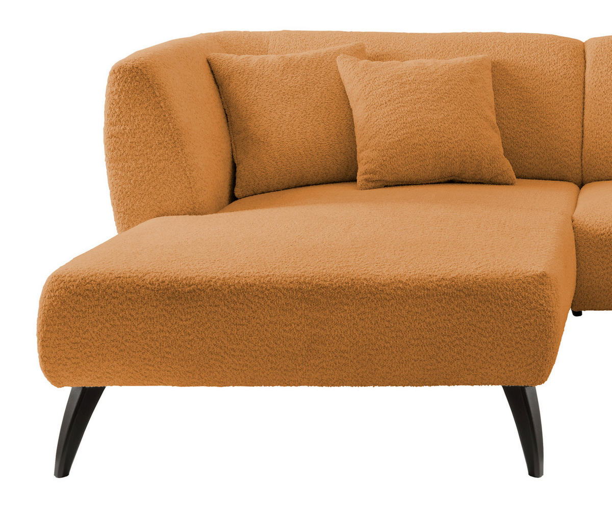 ECKSOFA  in Bouclé Goldfarben  160/264 cm  - Goldfarben/Schwarz, MODERN, Holz/Textil (160/264cm) - MID.YOU