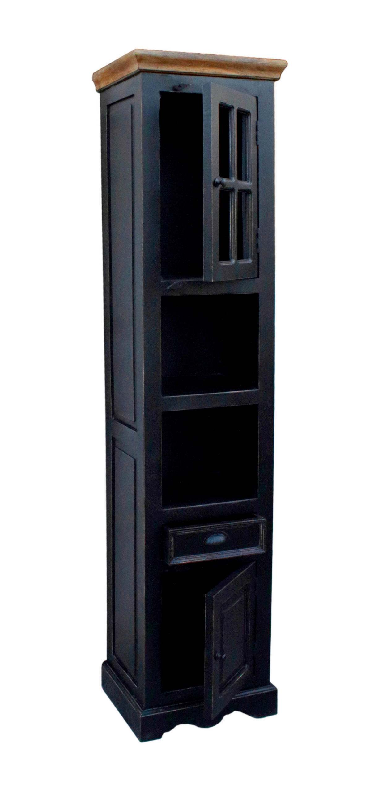 BADEZIMMER 5-teilig  in  - Schwarz/Honig, Basics, Holz/Holzwerkstoff - Livetastic