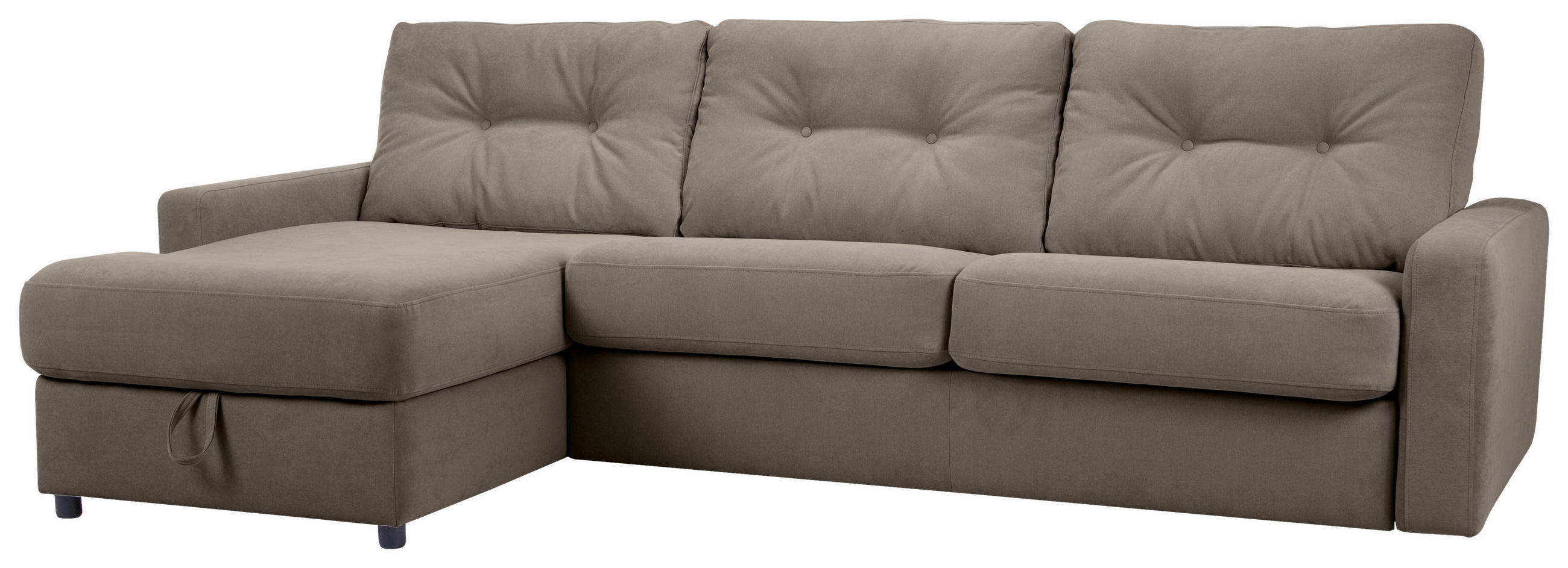 ECKSOFA Braun Webstoff  - Schwarz/Braun, KONVENTIONELL, Kunststoff/Textil (160/270cm) - Carryhome