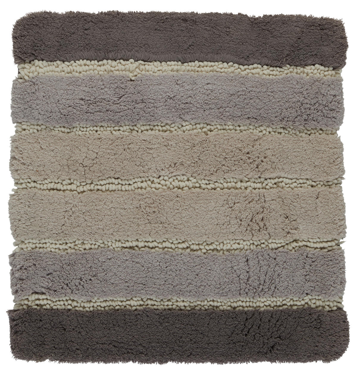 BADTEPPICH Grau 60/60 cm  - Grau, KONVENTIONELL, Kunststoff/Textil (60/60cm) - Kleine Wolke