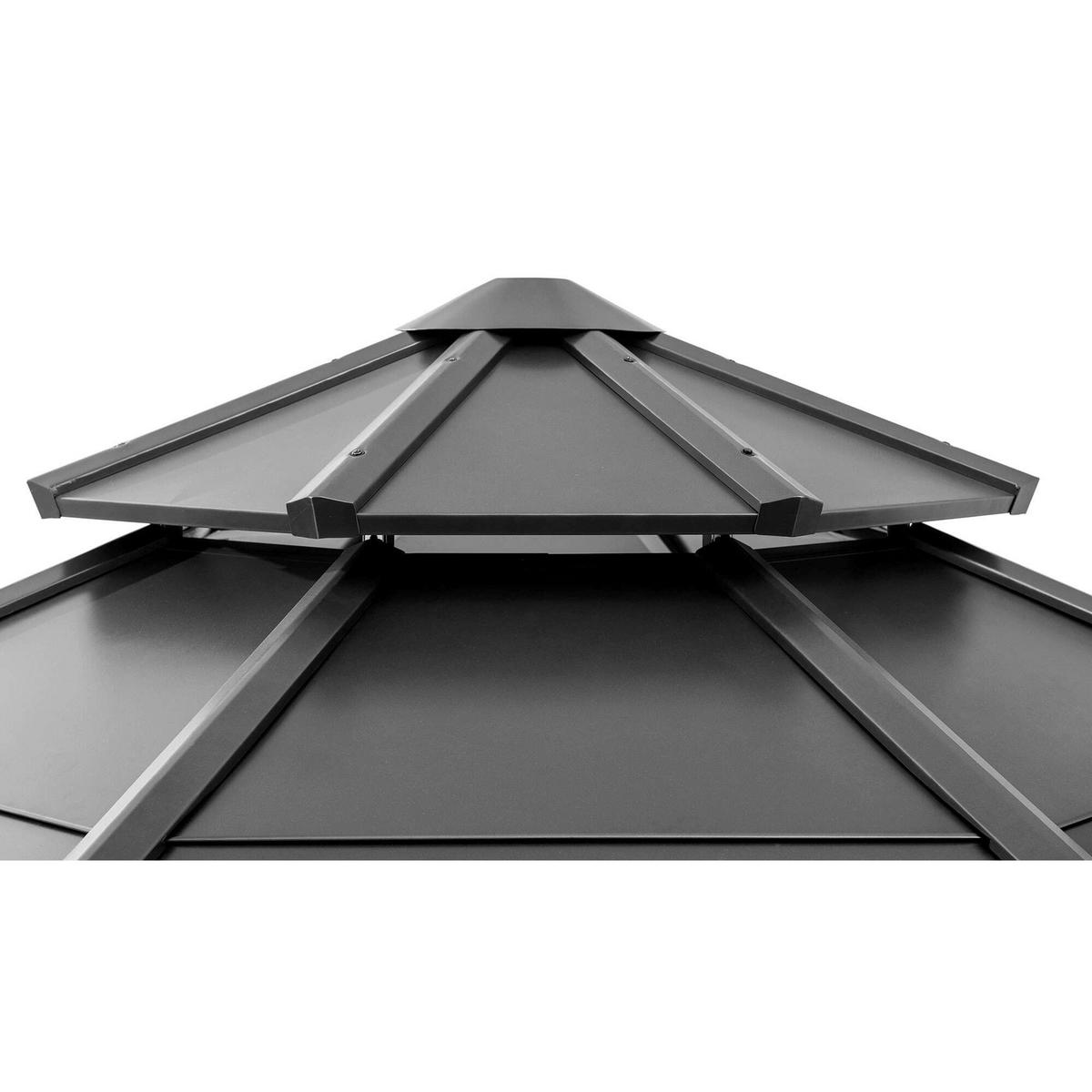 PAVILLON 396/318/396 cm   - Anthrazit, Basics, Holz/Kunststoff (396/318/396cm)