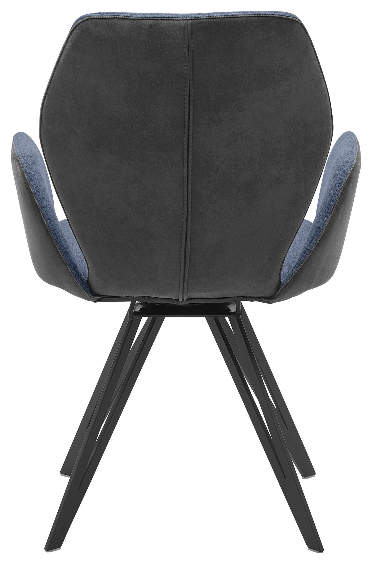 ARMLEHNSTUHL  in Webstoff, Mikrofaser  - Blau/Anthrazit, Design, Textil/Metall (62/91/59cm) - Valnatura