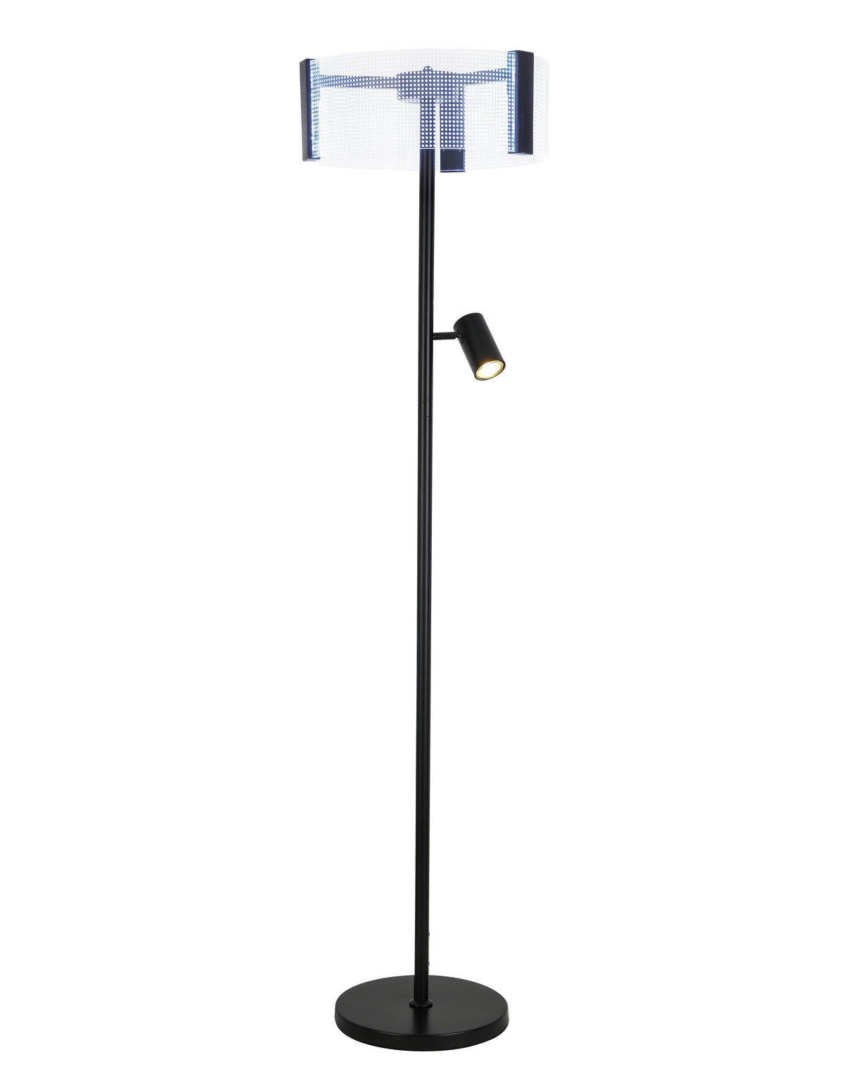 LED-STEHLEUCHTE 40/159 cm   - Transparent/Schwarz, Design, Kunststoff/Metall (40/159cm) - Novel