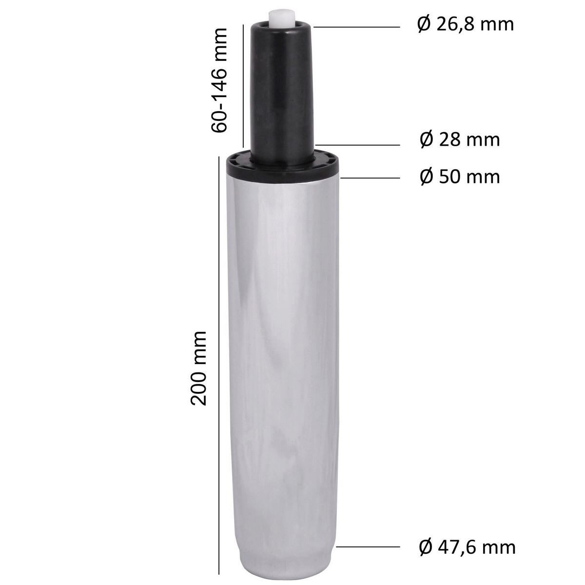 ZUBEHÖR FÜR BÜROHOCKER  Silberfarben  - Silberfarben, Design, Metall (5/34,6/5cm) - Livetastic