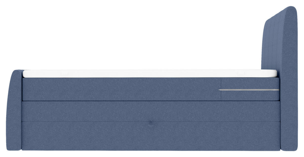 BOXSPRINGBETT 180/200 cm  in Blau  - Blau/Schwarz, Konventionell, Kunststoff/Textil (180/200cm) - Carryhome