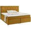 BOXSPRINGBETT 180/200 cm  in Senfgelb  - Senfgelb/Schwarz, Design, Kunststoff/Textil (180/200cm) - Xora