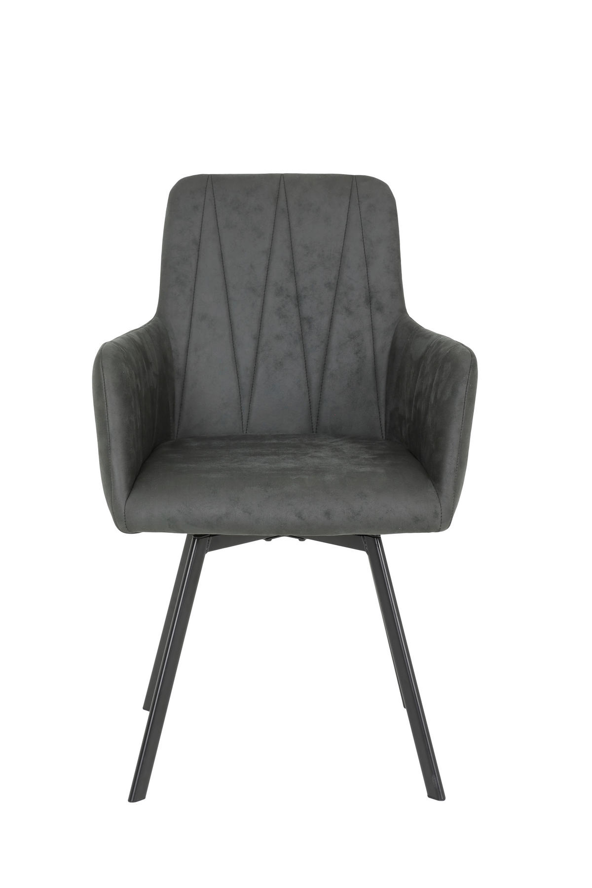 TISCHGRUPPE   - Anthrazit/Eiche Artisan, MODERN, Textil/Metall (160 - 200/76/90cm) - MID.YOU