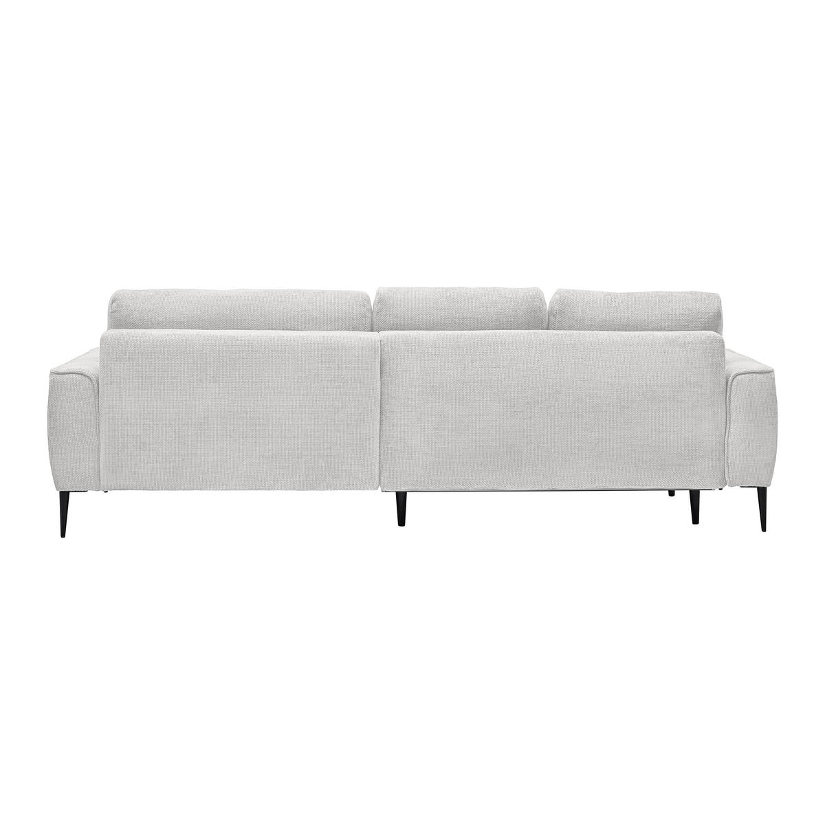 ECKSOFA in Webstoff Creme  - Creme/Schwarz, Modern, Textil/Metall (255/164cm) - MID.YOU