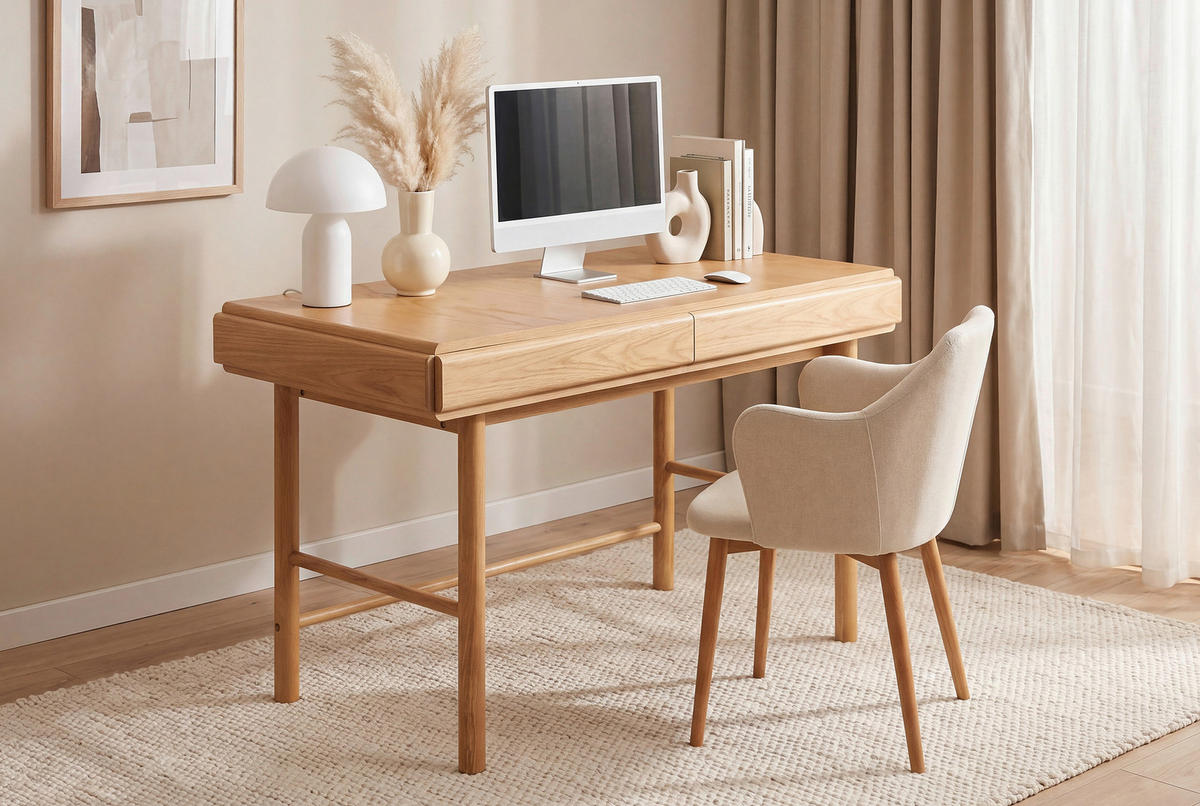 SCHREIBTISCH  Naturfarben  - Naturfarben, MODERN, Holz/Holzwerkstoff (120/75/60cm) - MID.YOU