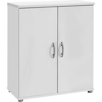 KOMODA   60/70/30 cm   bijela  - bijela/srebrne boje, Konvencionalno, drvni materijal/plastika (60/70/30cm) - Carryhome