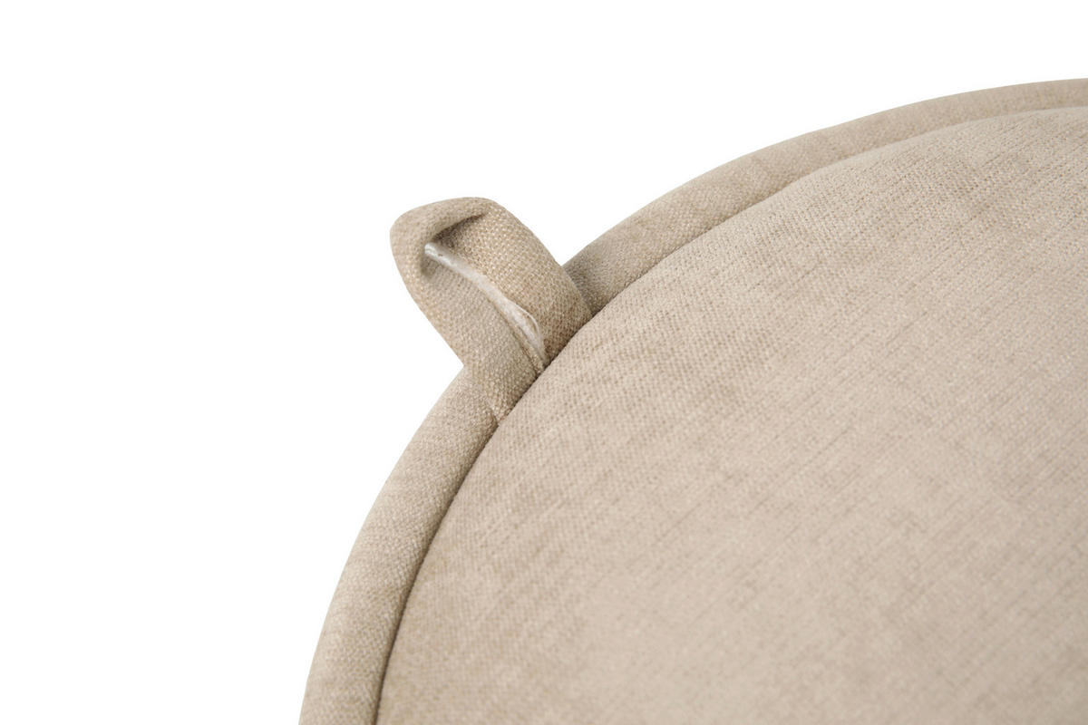 HOCKER Vliesstoff, Leinenoptik Beige  - Eichefarben/Beige, Basics, Textil/Metall (39/44/39cm) - Xora