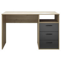SCHREIBTISCH 120/54/75 cm  in Graphitfarben, Eiche Artisan  - Schwarz/Graphitfarben, KONVENTIONELL, Holzwerkstoff/Kunststoff (120/54/75cm) - Boxxx