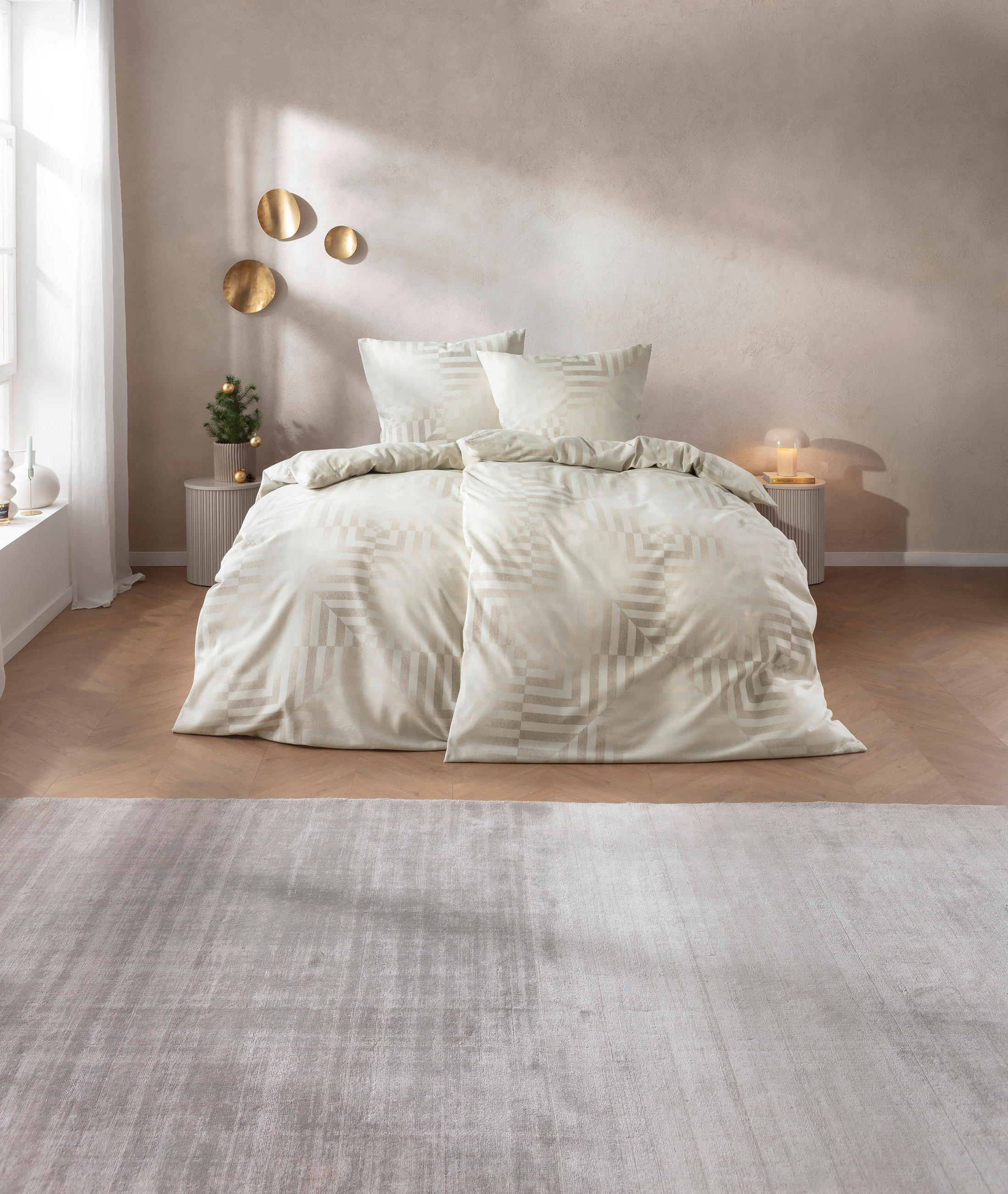 BETTWÄSCHE Atelier Flanell 155/200 cm  - Naturfarben, Design, Textil (155/200cm) - Estella