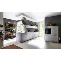 EINBAUKÜCHE RIVA  - Grau, Design, Holzwerkstoff - Nobilia