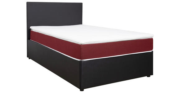 BOXBETT 140/200 cm  in Rot, Schwarz  - Rot/Schwarz, KONVENTIONELL, Holz/Holzwerkstoff (140/200cm) - Carryhome