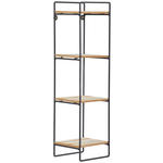 WANDREGAL 14/49/12 cm  - Schwarz/Naturfarben, Trend, Holzwerkstoff/Metall (14/49/12cm) - Carryhome