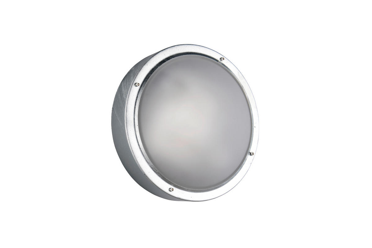 AUßENWANDLEUCHTE Barito 30/11 cm  - Zinkfarben/Weiß, Design, Glas/Metall (30/11cm) - Trio Leuchten