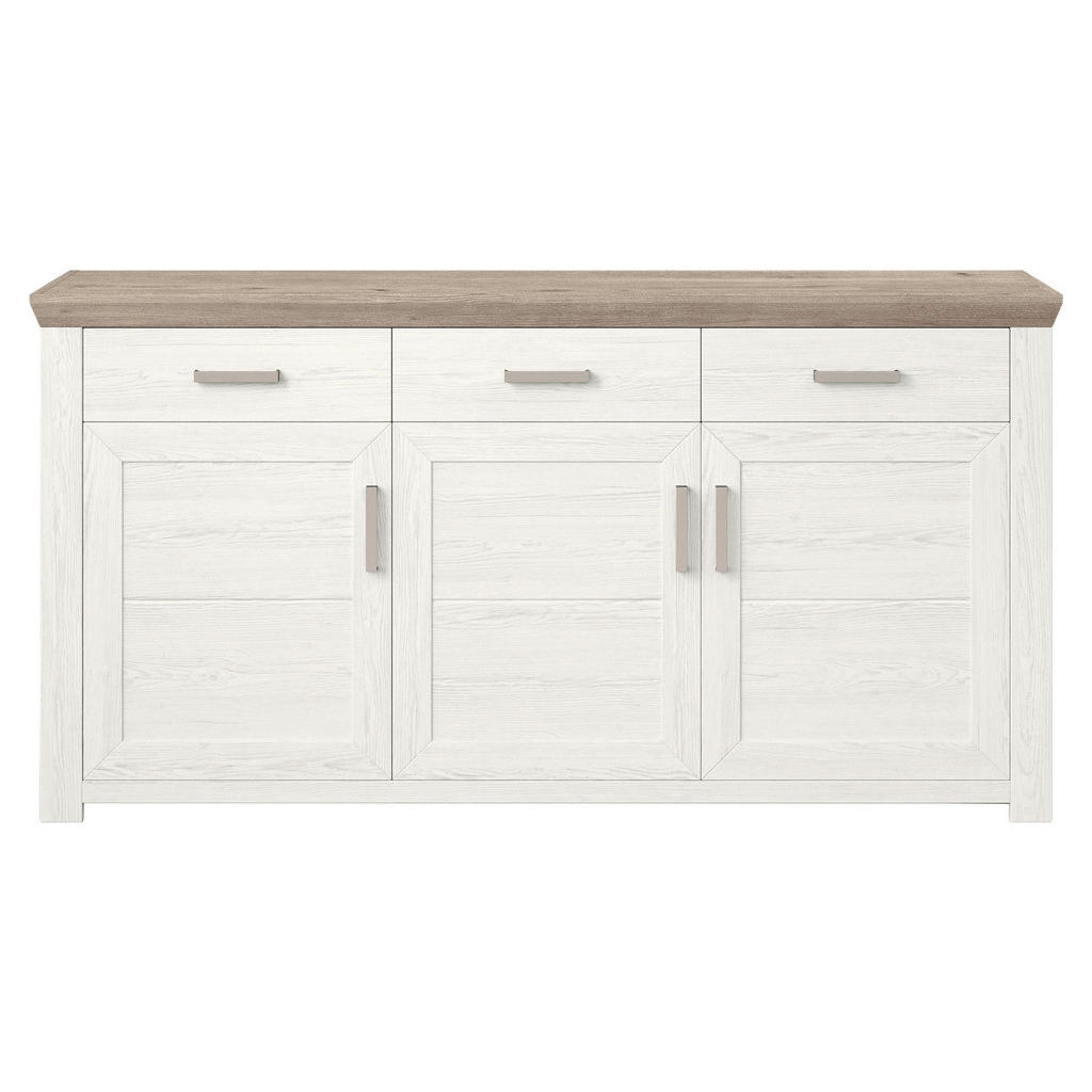 Thumbnail - SetOne by Musterring Sideboard, Weiß, Eiche, Metall, 3 Fächer, 3 Schubladen, 184.1x94.6x51.2 cm, Wohnzimmer, Kommoden & ...