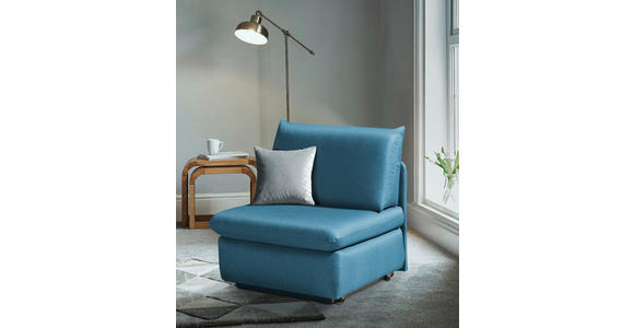SCHLAFSESSEL Flachgewebe Blau - Blau, Design, Textil (90/89/83cm) - Novel