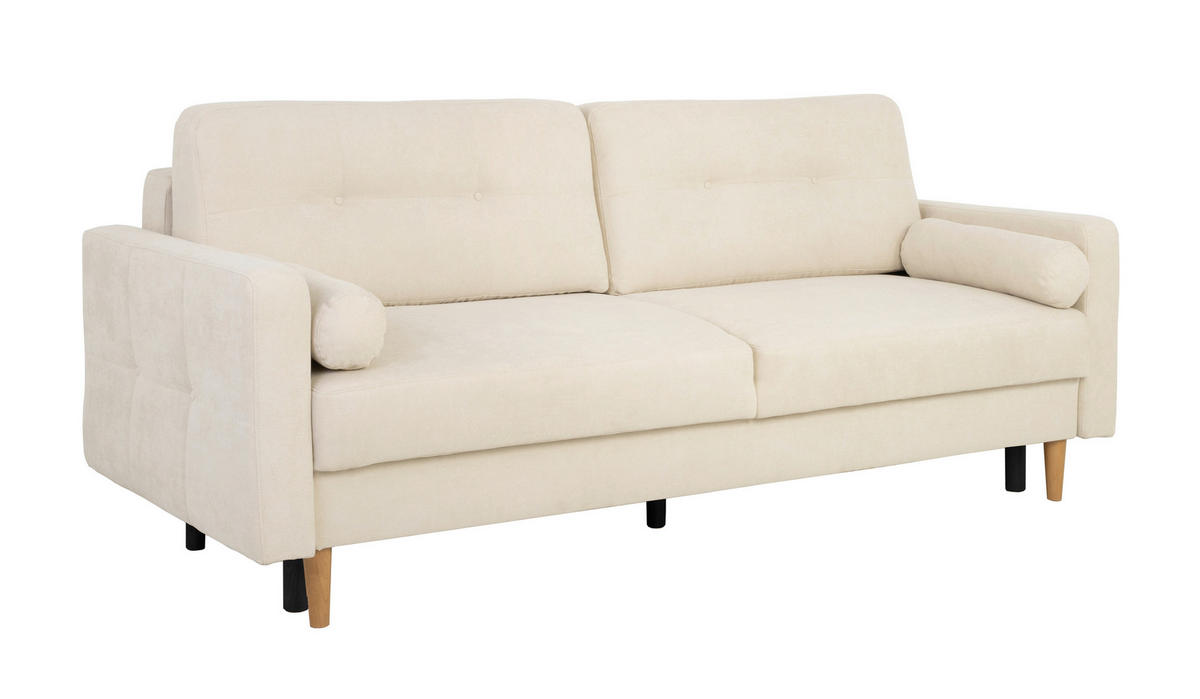 SCHLAFSOFA in Beige  - Beige/Buchefarben, Design, Holz/Textil (222/93/99cm) - MID.YOU