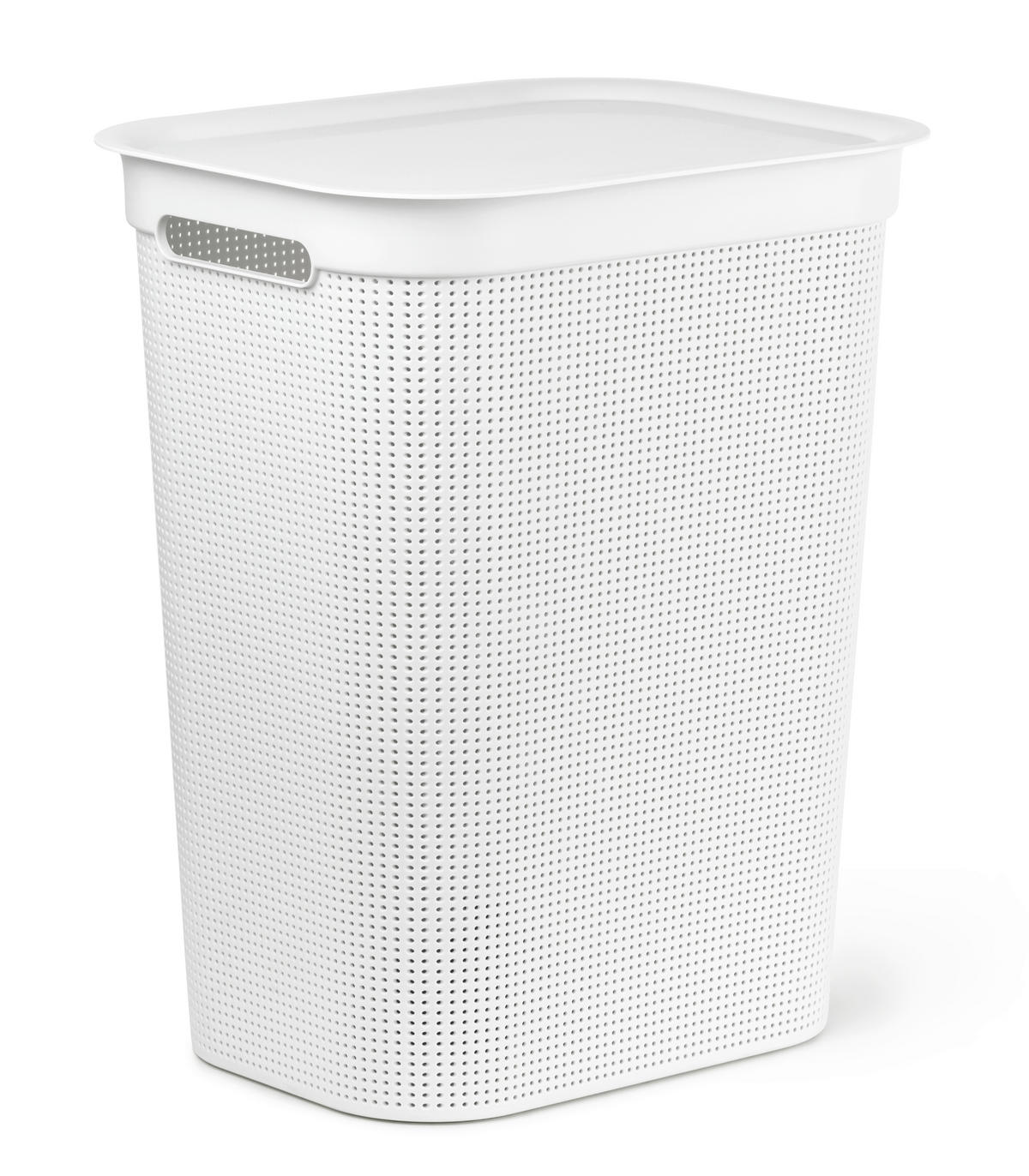 WÄSCHETONNE - Weiß, Basics, Kunststoff (43,1/34/52,9cm) - Rotho