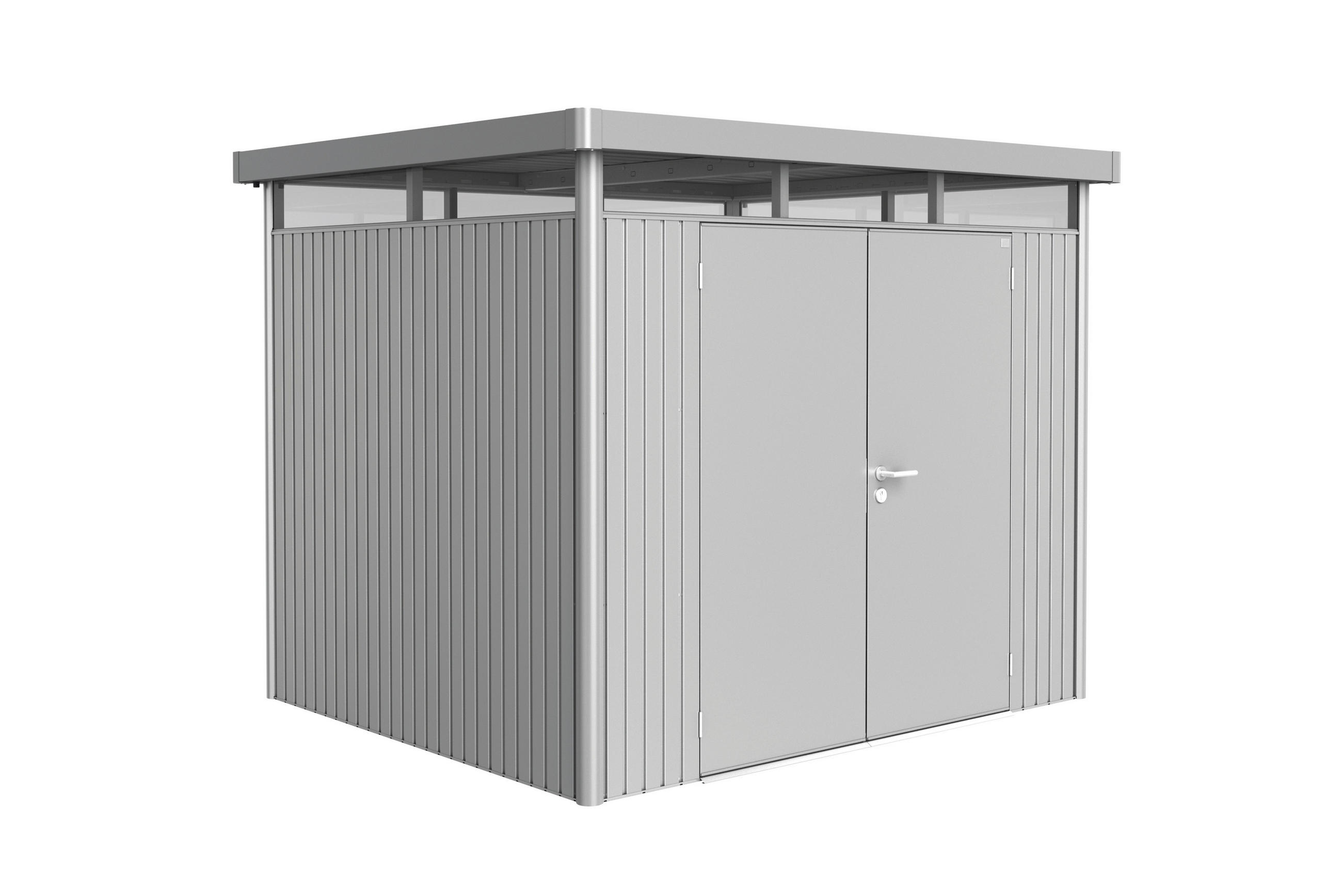 GERÄTEHAUS 275/222/235 cm  - Silberfarben, Design, Metall (275/222/235cm) - Biohort