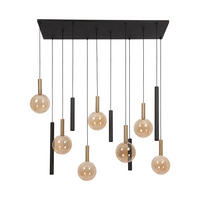 PENDELLEUCHTE JOSIANE 3.5/143/200 cm   - Schwarz/Orange, Trend, Metall (3.5/143/200cm) - Lucide