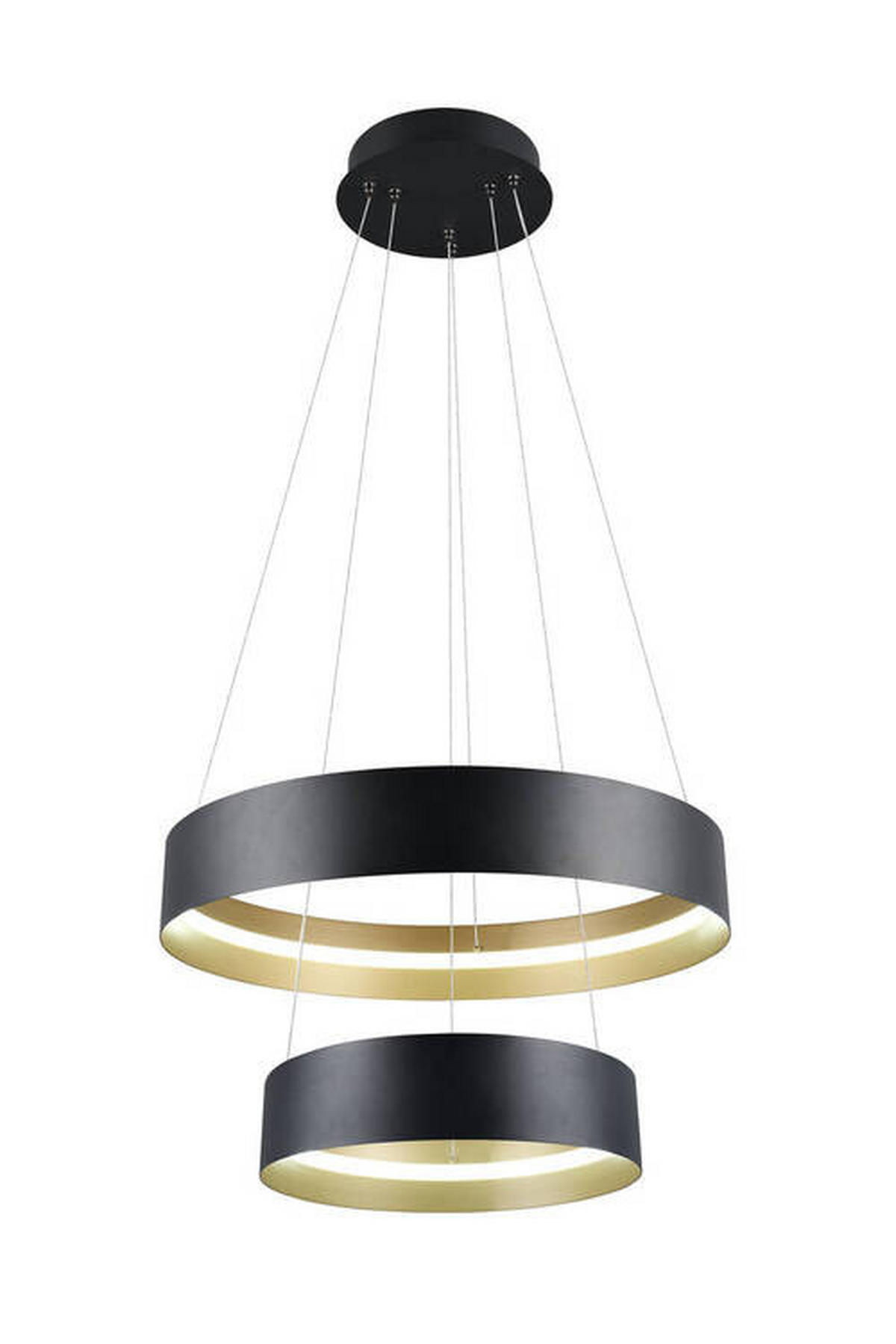 LED-HÄNGELEUCHTE 60/150 cm  - Goldfarben/Schwarz, Design, Metall (60/150cm) - Musterring