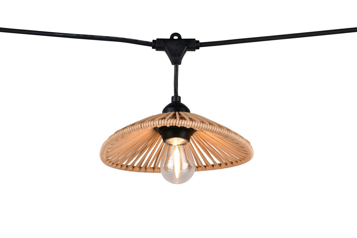 LICHTERKETTE 650 cm  - Schwarz/Braun, Design, Kunststoff (650cm)