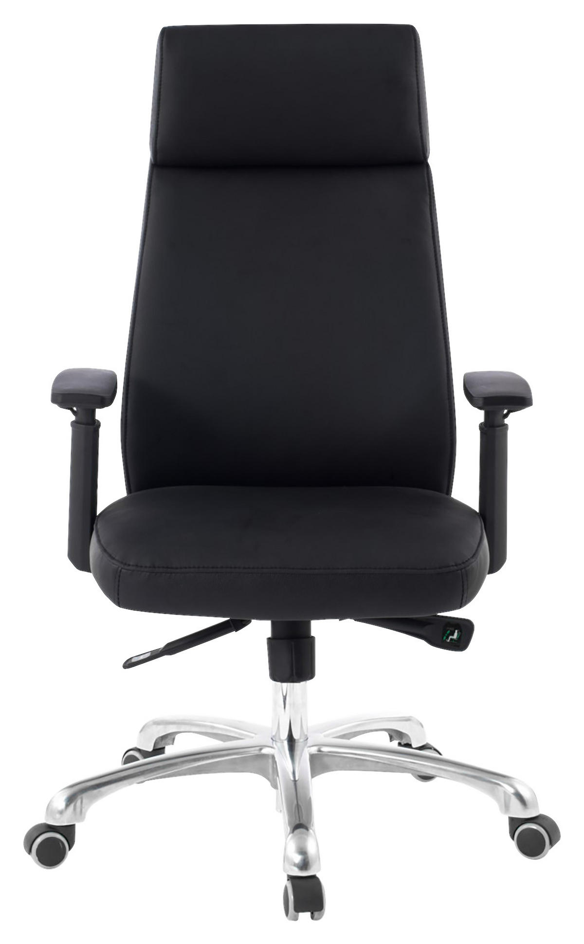 DREHSTUHL Schwarz  - Schwarz/Alufarben, MODERN, Leder/Kunststoff (67,5/117,5/67,5cm) - MID.YOU