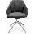 ARMLEHNSTUHL  in Aluminium Flachgewebe  - Alufarben/Grau, Design, Textil/Metall (58/81,5-84,5/60cm) - Johann Jakob