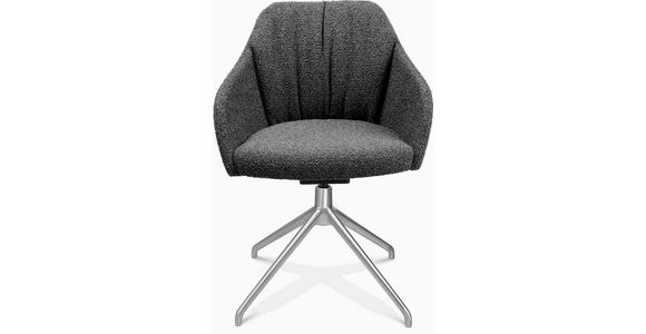 ARMLEHNSTUHL in Aluminium Flachgewebe - Alufarben/Grau, Design, Textil/Metall (58/81,5-84,5/60cm) - Johann Jakob