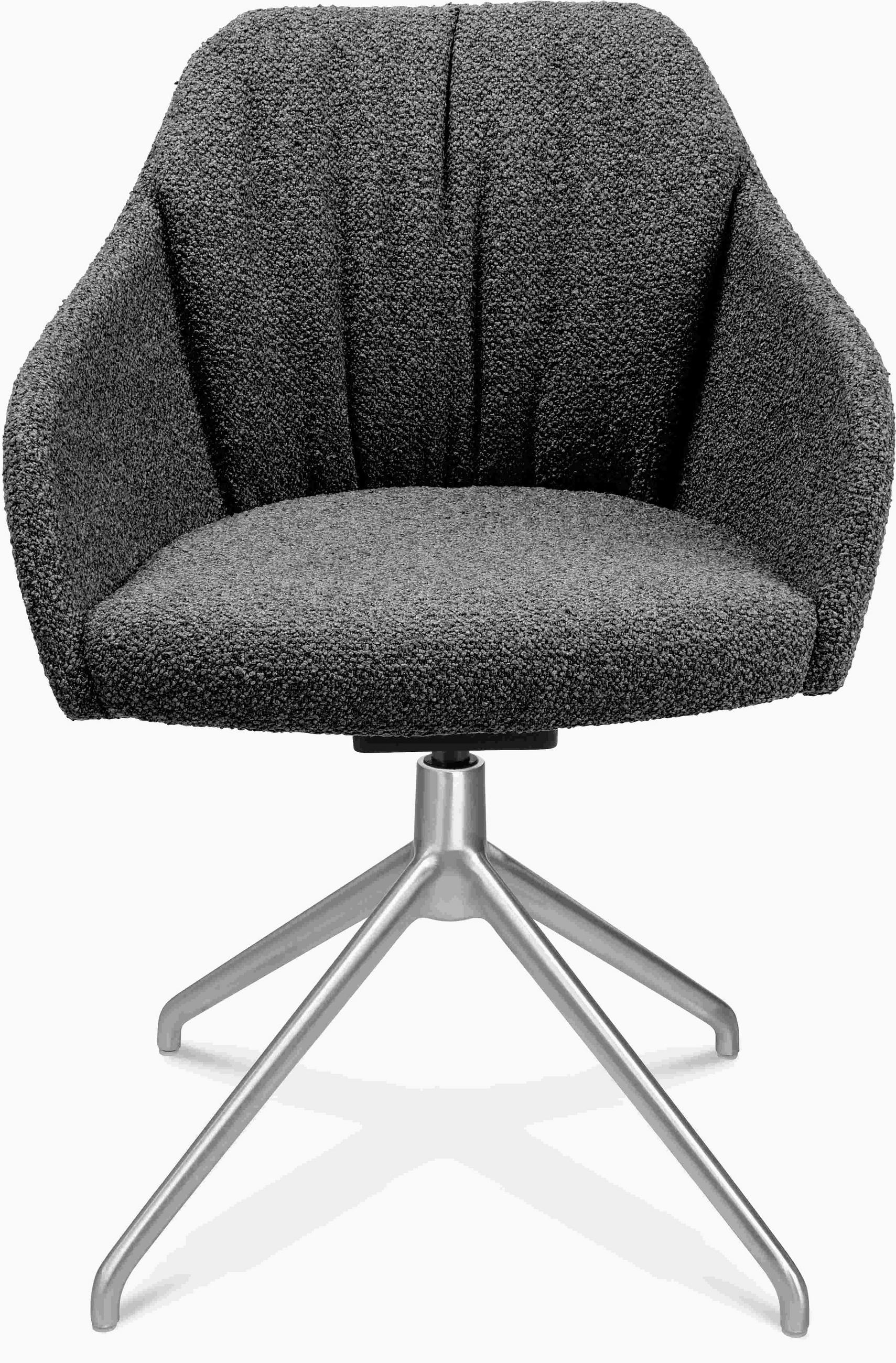 ARMLEHNSTUHL  in Aluminium Flachgewebe  - Alufarben/Grau, Design, Textil/Metall (58/81,5-84,5/60cm) - Johann Jakob