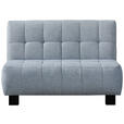 SCHLAFSOFA Hellblau  - Schwarz/Hellblau, Design, Textil/Metall (125/92/102cm) - Novel