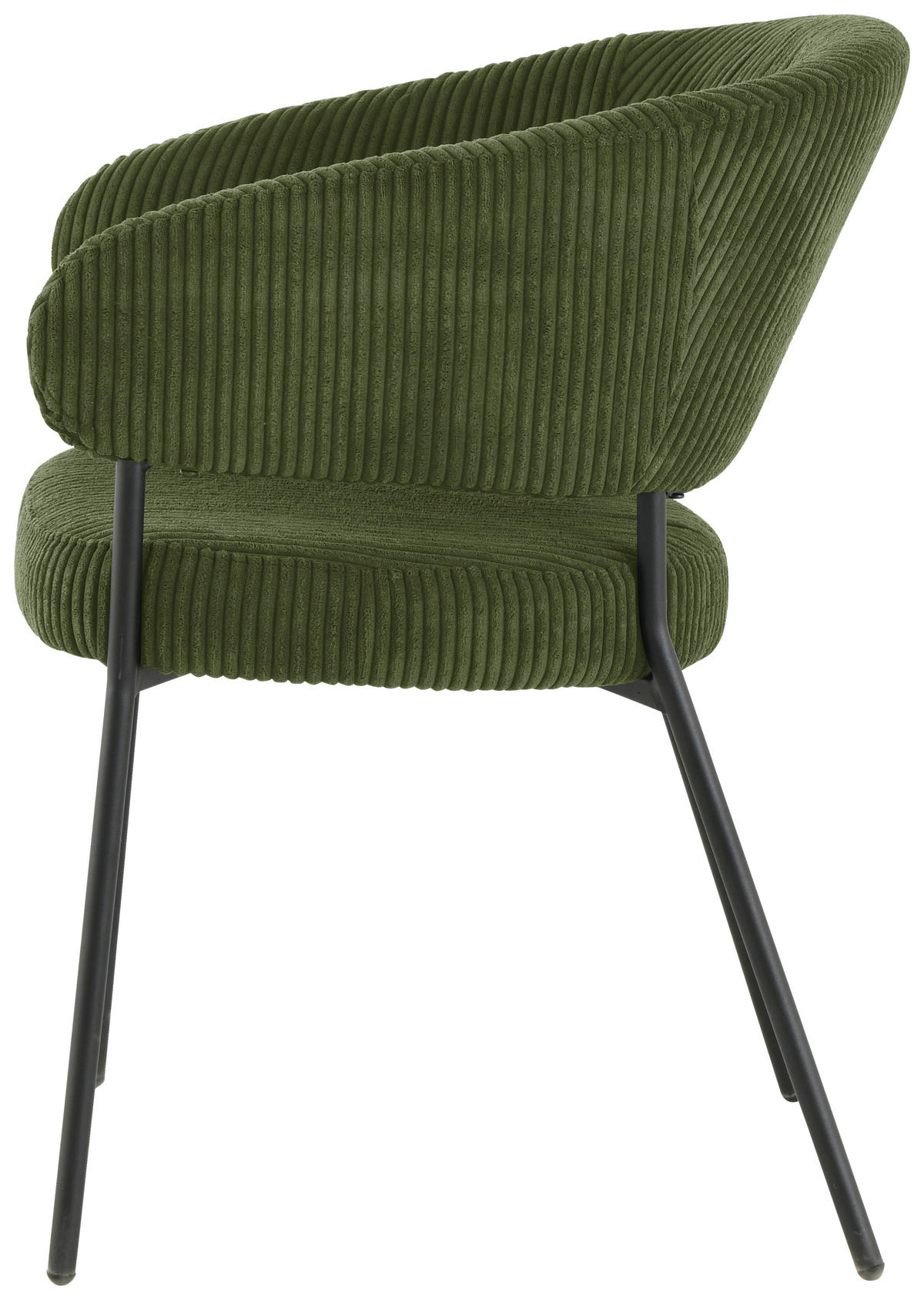 ARMLEHNSTUHL  in Eisen Cord  - Schwarz/Grün, LIFESTYLE, Holz/Textil (60/81/60cm) - Livetastic