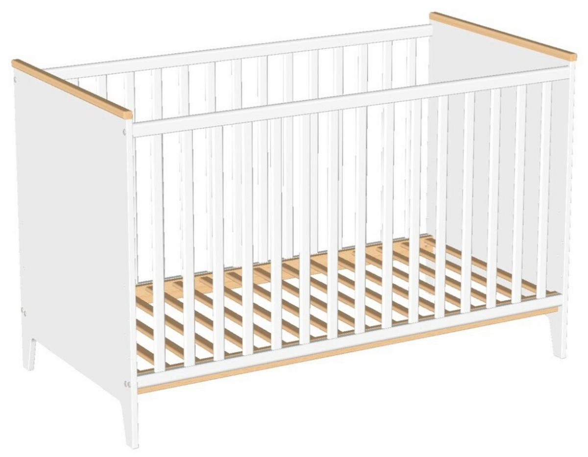 GITTERBETT 145/75/84 cm  - Naturfarben/Weiß, KONVENTIONELL, Holz (145/75/84cm) - Jimmylee