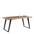 ESSTISCH in Holz, Metall 175/90/76 cm   - Schwarz/Akaziefarben, KONVENTIONELL, Holz/Metall (175/90/76cm) - Ambia Home