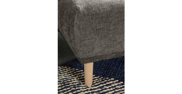 ECKSOFA Dunkelgrau Flachgewebe Rückenkissen, Rücken echt  - Dunkelgrau/Buchefarben, KONVENTIONELL, Holz/Textil (230/144cm) - Carryhome