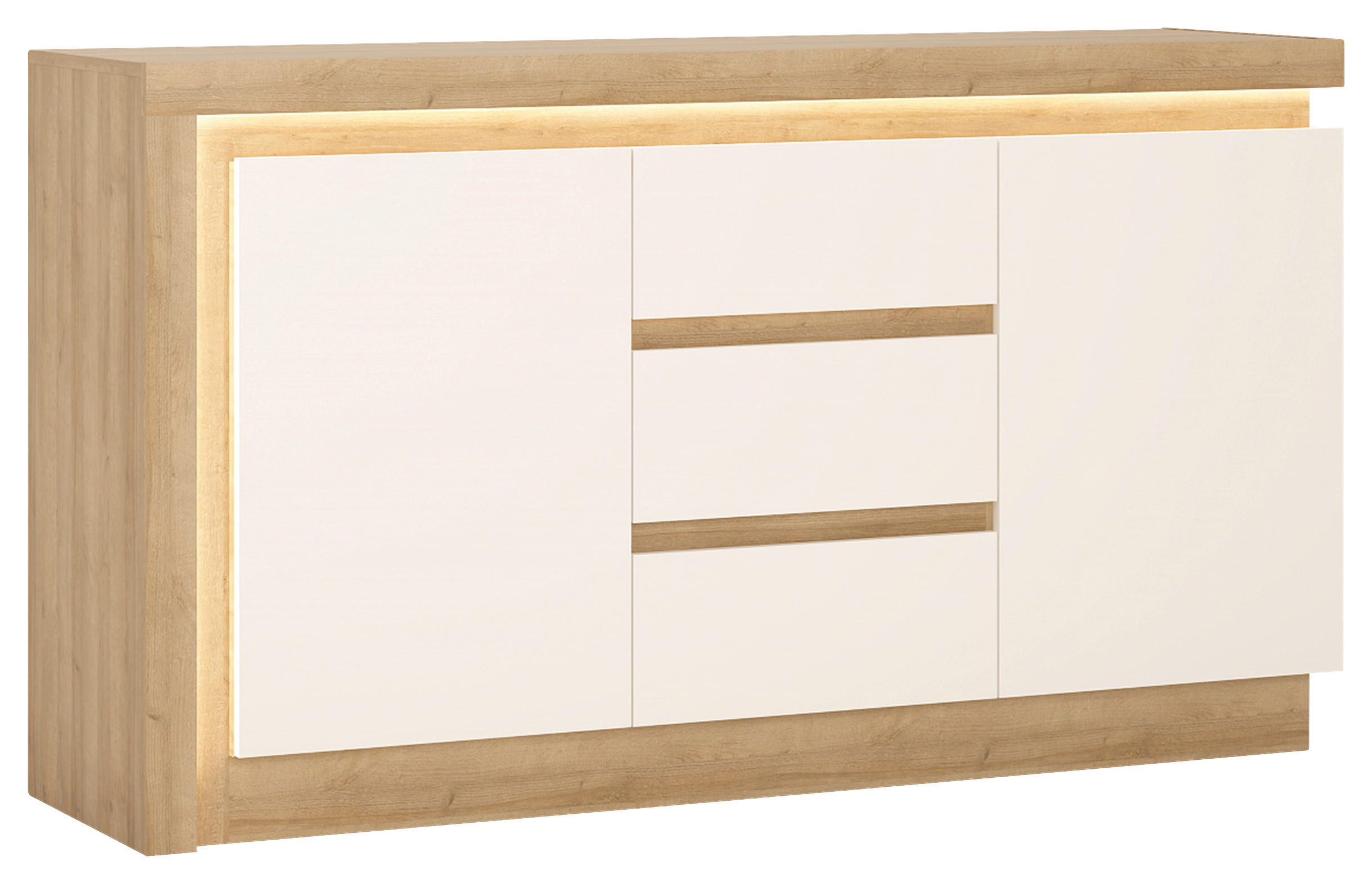 Kommode Lyon Hell Weiß/eichefarben B: 157 Cm