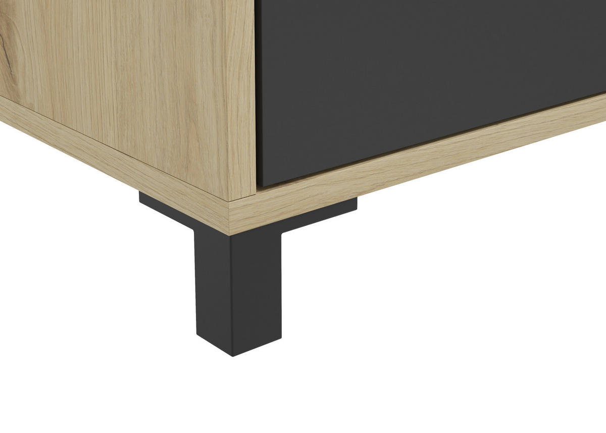 HOCHSCHRANK 54/193/31 cm  - Eichefarben/Anthrazit, Basics, Holzwerkstoff/Kunststoff (54/193/31cm) - MID.YOU
