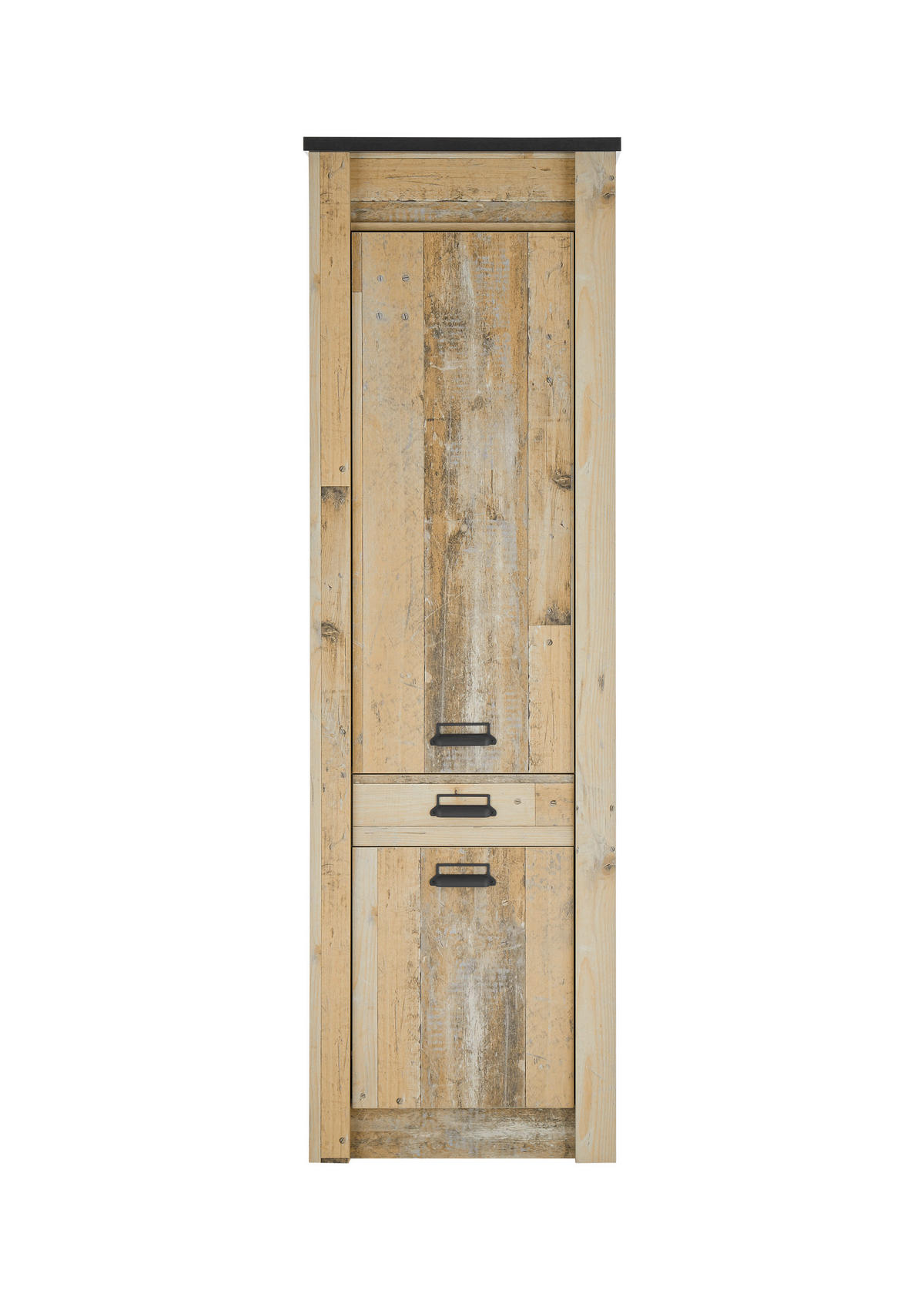 APOTHEKERSCHRANK 62/201/64 cm  in Anthrazit, Naturfarben  - Anthrazit/Schwarz, Trend, Holzwerkstoff/Metall (62/201/64cm) - MID.YOU