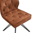 STUHL   Webstoff  Schwarz, Cognac  - Cognac/Schwarz, Design, Textil/Metall (50/85/60cm) - Carryhome