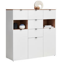 FÉLMAGAS SZEKRÉNY 125/125/44 cm  - fekete/Artisan tölgy, Modern, műanyag/faalapú anyag (125/125/44cm) - Hom`in